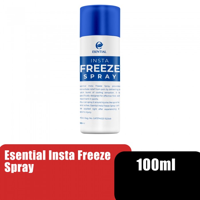 Esential Insta Frezee Spray as Pain Relief Spray Cramp/ Muscle Spray Pharmacy - 100ml