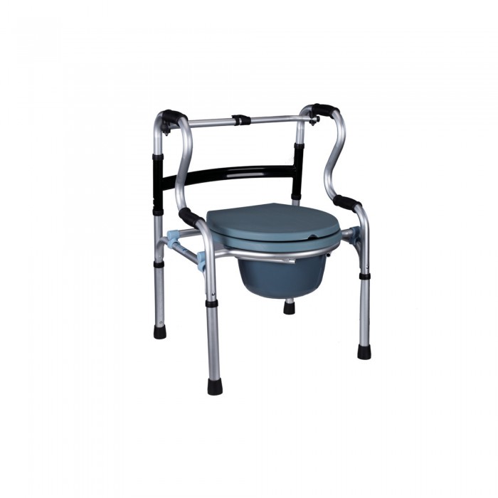 MAXWELL Aluminium Raise Up Walking Frame with Seat and Commode/Tongkat 4 Kaki/Tongkat Kerusi Pharmacy