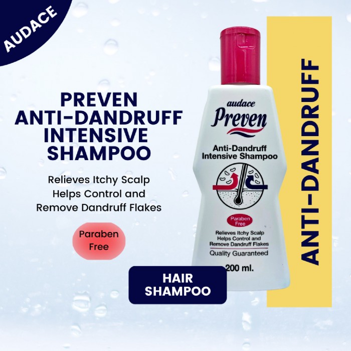 AUDACE PREVEN Anti Dandruff Intensive Shampoo 200ml - Shampoo Kelemumur / Syampoo Dandruff & Scalp Treatment 頭皮屑 洗发水