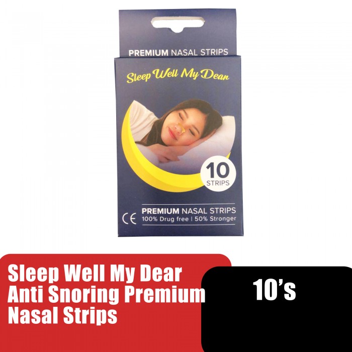 SLEEP WELL MY DEAR Anti Snoring Premium Nose Nasal Strips 10's