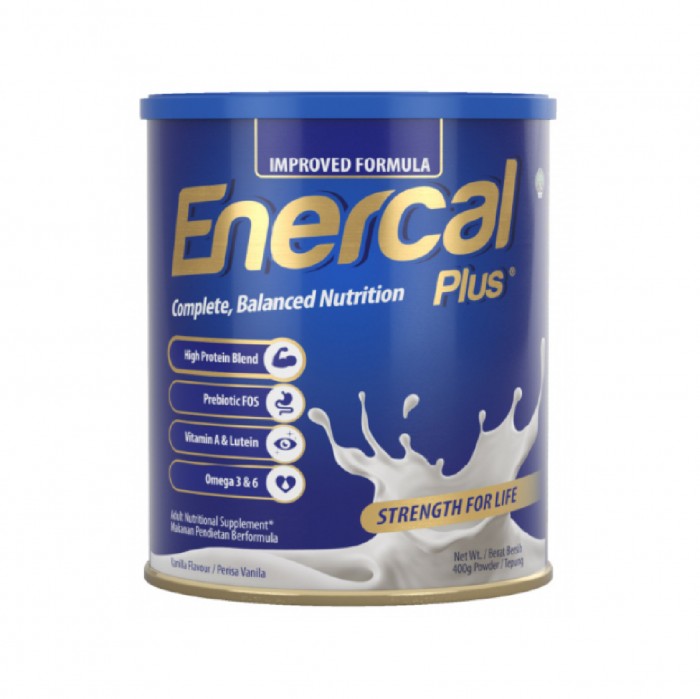 ENERCAL Plus Adut Milk Powder 400g - High Protein / Improve Strength & Support Digestion