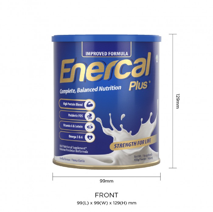 ENERCAL Plus Adut Milk Powder 400g - High Protein / Improve Strength & Support Digestion