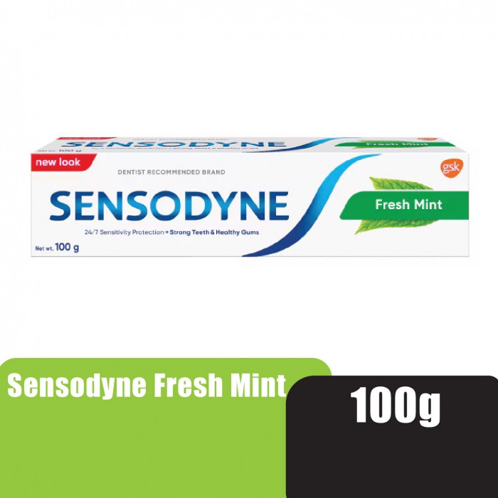 SENSODYNE Toothpaste Fresh Mint 100g - 24/7 Sensitivity & Cavity Protection Fluoride Toothpaste / Ubat Gigi 牙膏
