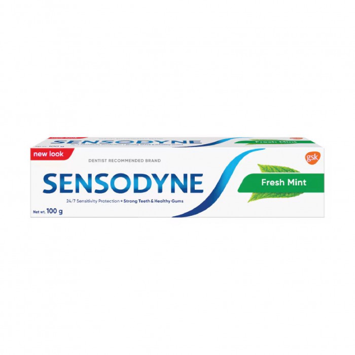 SENSODYNE Toothpaste Fresh Mint 100g - 24/7 Sensitivity & Cavity Protection Fluoride Toothpaste / Ubat Gigi 牙膏