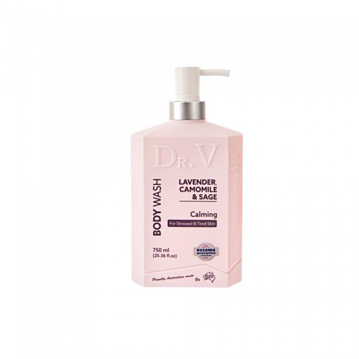 Dr V Lavender, Body Shampoo, Moisturizing Body Wash, Lavender Essential Oil, Camomile & Sage Calming Wash (沐浴露) - 750ml