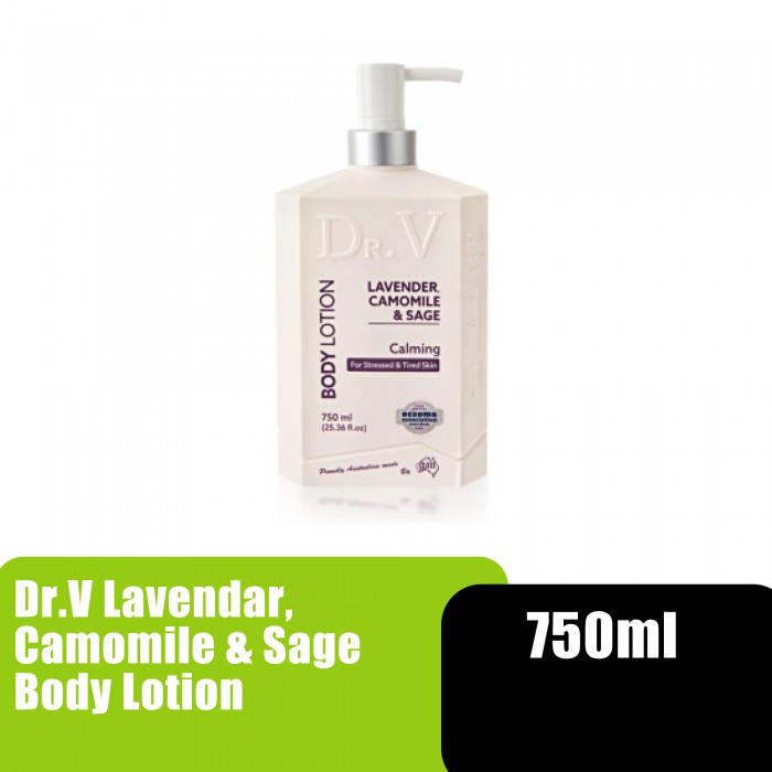 Dr V  Lavander, Moisturizer, Skin Lotion Sensitive Skin. Soothing Lotion with Lavender Essential Oil - 750ml