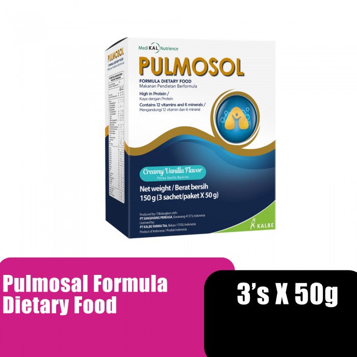 Pulmosol Formula Dietary Food, Diet Drink, Diet Food Lung Supplement for Asthma, 补肺 - (3 x 50g)