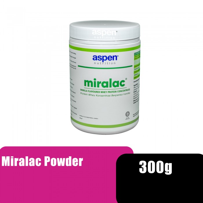 Miralac Whey Protein Isolate, Weight Gainer, Lactose-Free Protein, Vanilla Flavour Protein (6.3g x 30)