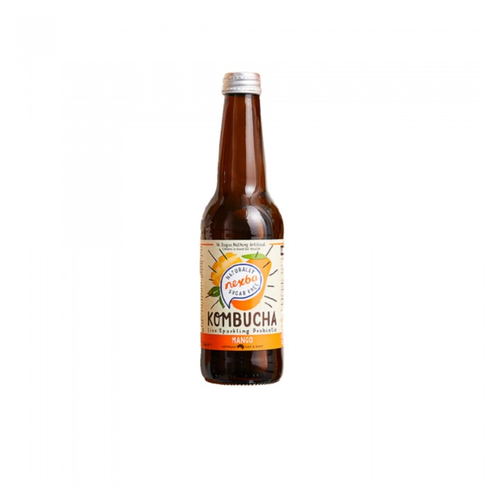 Nexba Kombucha Bottle, Kombucha Tea, Kombucha Probiotic (康普茶 / 红茶菌) Mango - 330ml