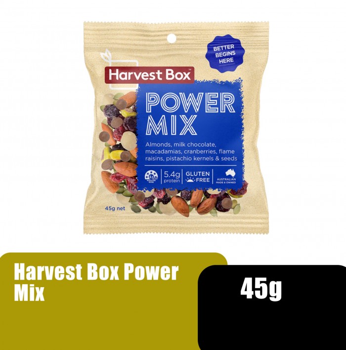 HEALTHY NUTS HARVEST BOX Power Mixed Nuts 45g- Healthy Snacks, Almond,Kacang Campuran (混合坚果)