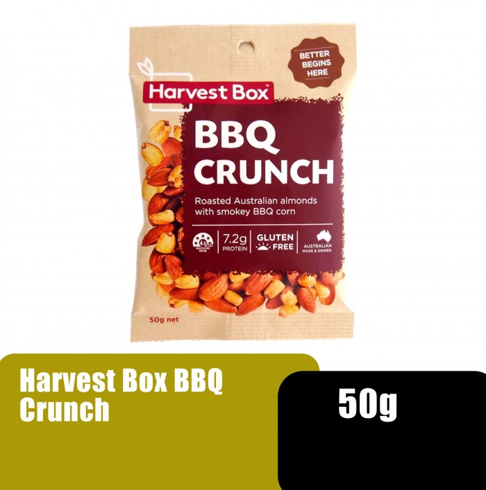 HEALTHY NUTS HARVEST BOX BBQ Crunch 45g- Healthy Snacks with Corn & Almond, Kacang Campuran (混合坚果) 