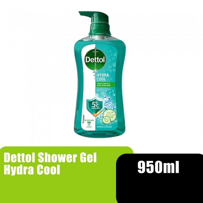 Dettol Shower Gel (Hydra Cool) Body Cleanser for Oily Skin, Cleanser for Sensitive Skin, Clenser 洗面奶 - 950ml