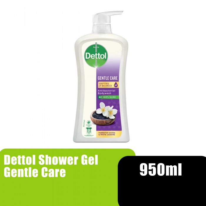 Dettol Shower Gel (Gentle Care) Body Cleanser for Oily Skin, Cleanser for Sensitive Skin, Clenser 洗面奶 - 950ml