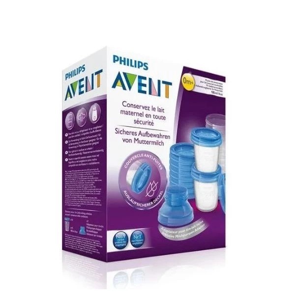 AVENT Breastmilk Storage Cups 5x240ml - Baby Feeding , Breastmilk Storage , Storage Cup