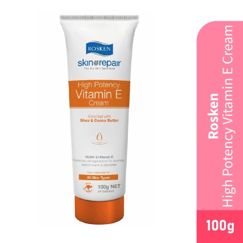 ROSKEN High Potency Vitamin E Dry Skin Hand Cream 100g 皮膚 敏感 止癢护手霜 sensitive skin lotion Kulit Kering Krim tangan