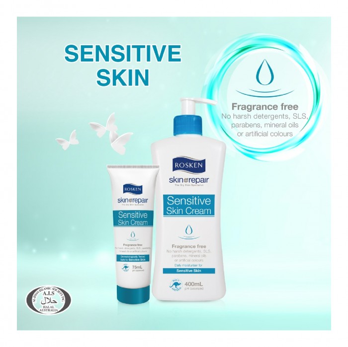 ROSKEN Sensitive & Dry Skin Hand Cream 25ml 皮膚 敏感 止癢护手霜 kulit kering krim tangan