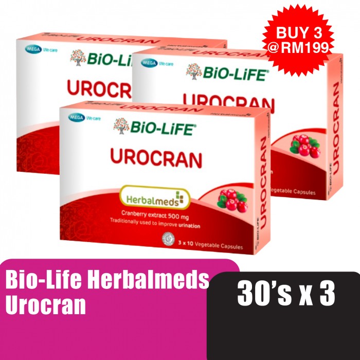 BIO-LIFE Herbalmeds Urocran 30's x 3