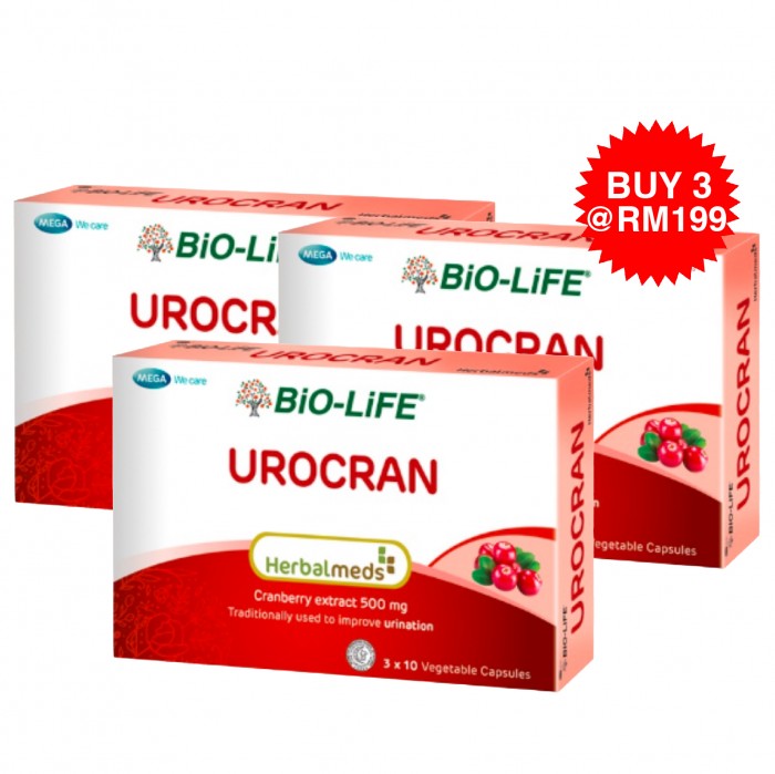 BIO-LIFE Herbalmeds Urocran 30's x 3