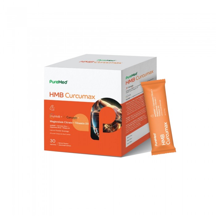 Puremed HMB Curcumax as Joint Supplement for Knee Support Suitable for Vegetarian, Supplement Lutut, Joint Care - 30's