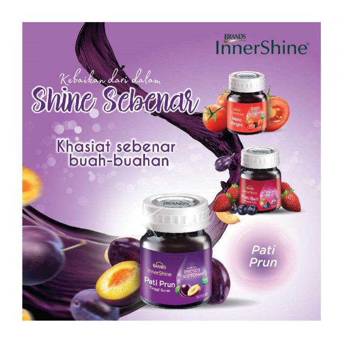 BRANDS Innershine Prune Essence 42ml X 6's with Pati Prune, Prune Extract & Vitamin E for Brightening Skin & Gut Health