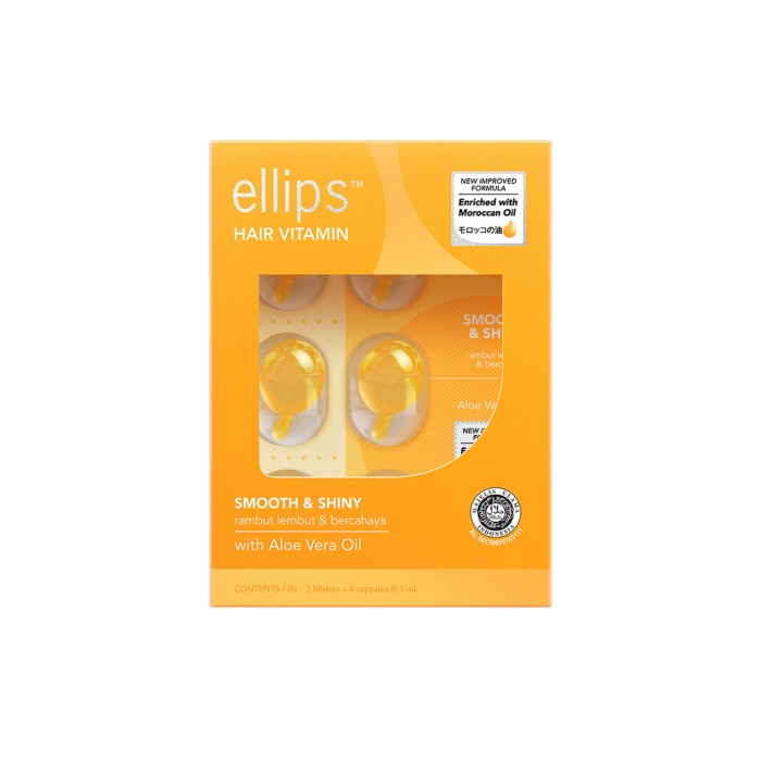 ELLIPS HAIR  Vitamin A, Vitamin C, Vitamin E Oil, Aloe Vera Oil (6's x 2) Moroccan Oil, Hair Oil Capsule, Hair Serum