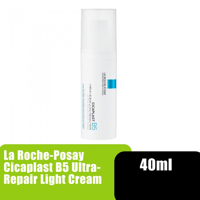 LA ROCHE POSAY Cicaplast B5 Ultra-Repair Light Cream (40ml) Hydrating Soothing Balm, Lip Balm SPF, Lib Bal, Lipbalm SPF