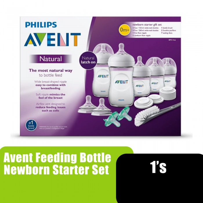 AVENT Feeding Bottle Set (Newborn Starter Set - Natural), Baby Bottle Set, Botol Susu Baby, Botol Susu Newborn