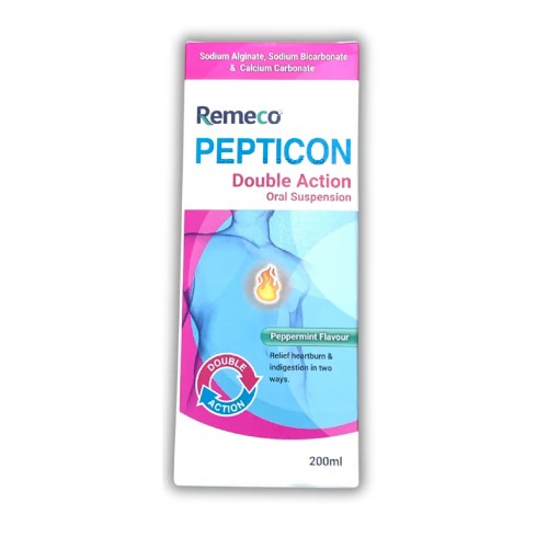 REMECO Pepticon Double Action (200ml) Gastric Medicine, Gastric Supplement, Heartburn Ubat Gastric Angin, Acid Reflux