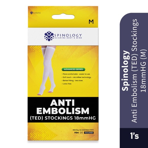 SPINOLOGY Anti-Embolism Stocking (TED) Stockings 18mm - (M) Compression Socks Compression Stocking/Nerve Pain Relief Sto