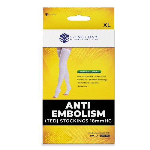 SPINOLOGY Anti-Embolism Stocking (TED) Stockings 18mm - (XL) Compression Socks Compression Stocking/Nerve Pain Relief St