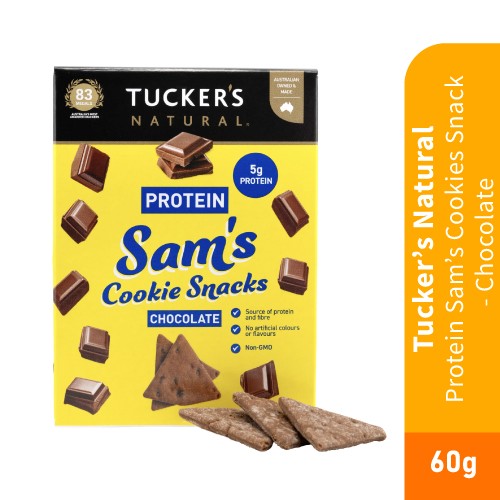 TUCKER'S Natural Protein Cookies Biscuit (60g) - Chocolate [Healthy Snack/Biskut Protein Snack like Protein Bar/饼干/葡萄饼干]