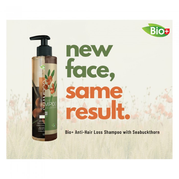 BIO+ Anti-Hair Loss & Hair Growth Shampoo With Seabuckthorn 325ml X 2  Syampoo rambut gugur 生發防脫發 沙棘洗發水