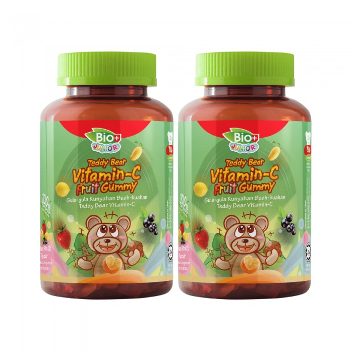 BIO+ Junior Teddy Bear Vitamin-C Gummy for kids 160g 80's X 2 FOC vitamin D3 80's vitamin kanak kanak 維他命 c 软糖