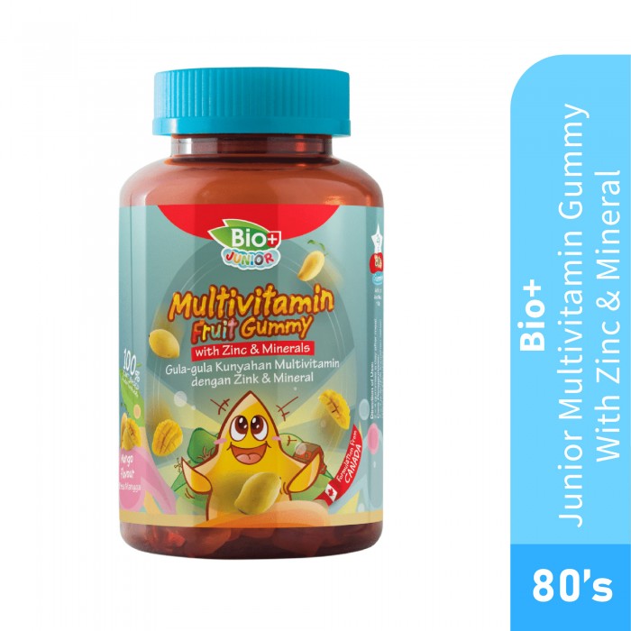 BIO+ Junior Multivitamin Gummy with Zinc & Mineral 80's kids gummy vitamin budak