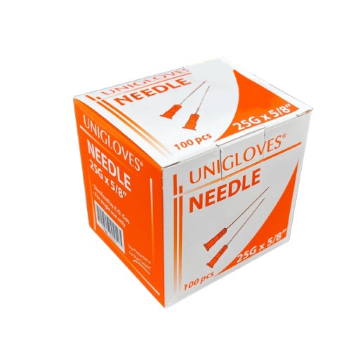 UNIGLOVES Needles 25G 1 (100s) Orange [BD Injection Needle/Syringe Needle/Jarum Suntikan/Jarum Suntik/针头]