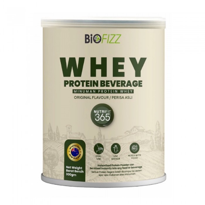 BIOFIZZ Whey Protein Powder (300g) Original Flavour, Whey Protein Concentrate, Protein Shake, Protien, 蛋白粉