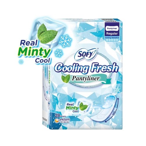 SOFY Cooling Fresh Liner Pad 155mm (28's) [Panty Liner/Pantyliner/Sanitary Pad/Tuala Wanita Pad Wanita/衛生棉 sofy/卫生棉]