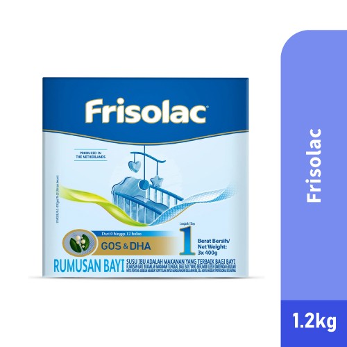 FRISOLAC 1  Box 1.2KG [Prebiotic Baby Food Formula Milk/Prebiotik Susu Baby Milk Vitamin B6/Vitamin C]