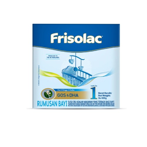 FRISOLAC 1  Box 1.2KG [Prebiotic Baby Food Formula Milk/Prebiotik Susu Baby Milk Vitamin B6/Vitamin C]