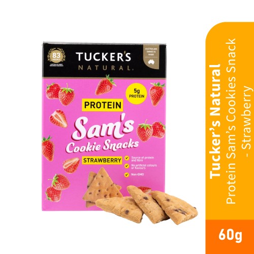 TUCKER'S Natural Protein Cookies Bicuit (60g)-Strawberry [Healthy Snack/Biskut Protein Snack like Protein Bar/饼干/葡萄饼干]