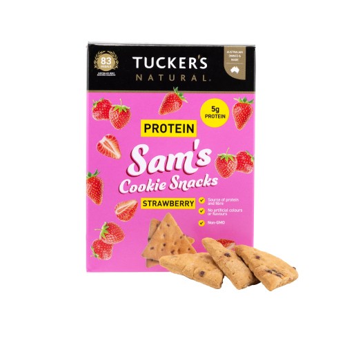 TUCKER'S Natural Protein Cookies Bicuit (60g)-Strawberry [Healthy Snack/Biskut Protein Snack like Protein Bar/饼干/葡萄饼干]