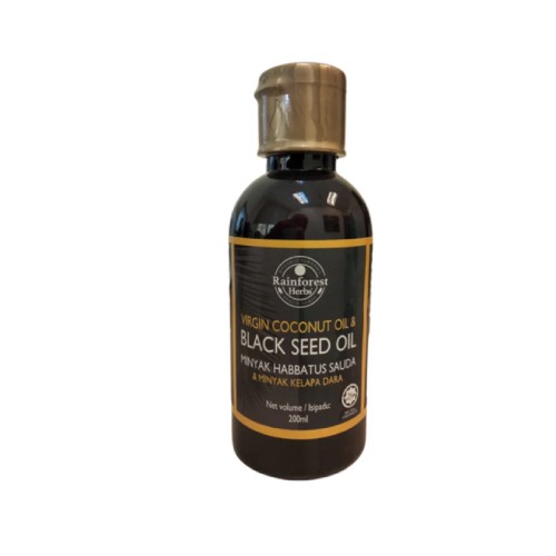 RAINFOREST Organic Black Seed Oil (200ml), Black Cumin Oil, Mintyak Habbatus Sauda, 黑籽油