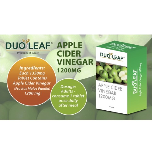 DUOLEAF Apple Cider Vinegar 1200mg (60's), Cuka Epal, Cuka Apple, 苹果醋, 蘋果醋, 舒心宝