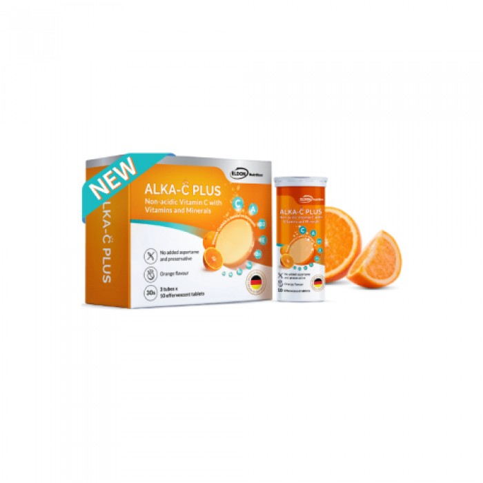 ELDON NUTRITION Alka-C Plus (3 x 10's) Vitamin C 1000mg, Vit C, Vitamin C Effervescent for Gastric Patients