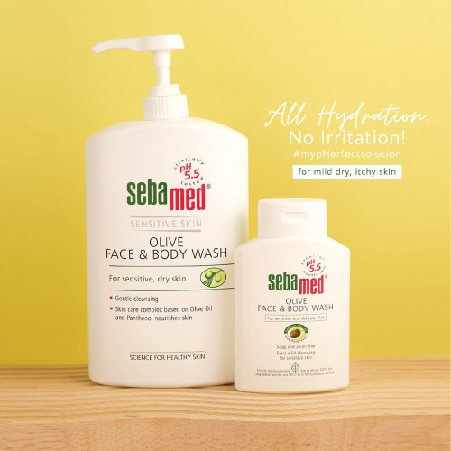 SEBAMED Olive Face Wash & Body Wash (1000ml), Facial Wash, Face Cleanser, Facial Cleanser, Pencuci Muka, 洗脸