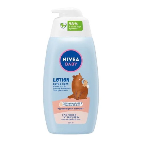 NIVE BABY Soft & Light Lotion (500ml) Baby Lotion, Nappy Cream, Baby Cream Baby, Krim Baby