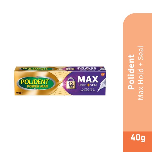 Polident Max Hold + Seal (40g) [Denture Adhesive, Gam Gigi Palsu, Gum Gigi]