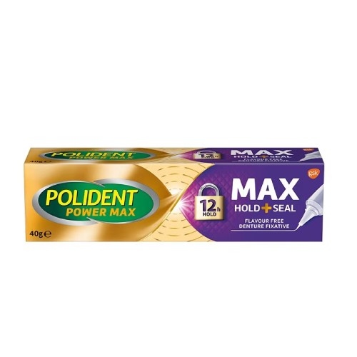 Polident Max Hold + Seal (40g) [Denture Adhesive, Gam Gigi Palsu, Gum Gigi]