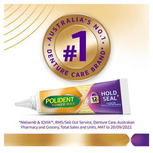 Polident Max Hold + Seal (40g) [Denture Adhesive, Gam Gigi Palsu, Gum Gigi]