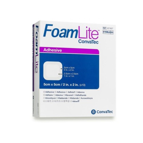 CONVATEC Foam Lite (5x5 CM 10's) Wound Plaster Luka, Wound Care, Wound Healing